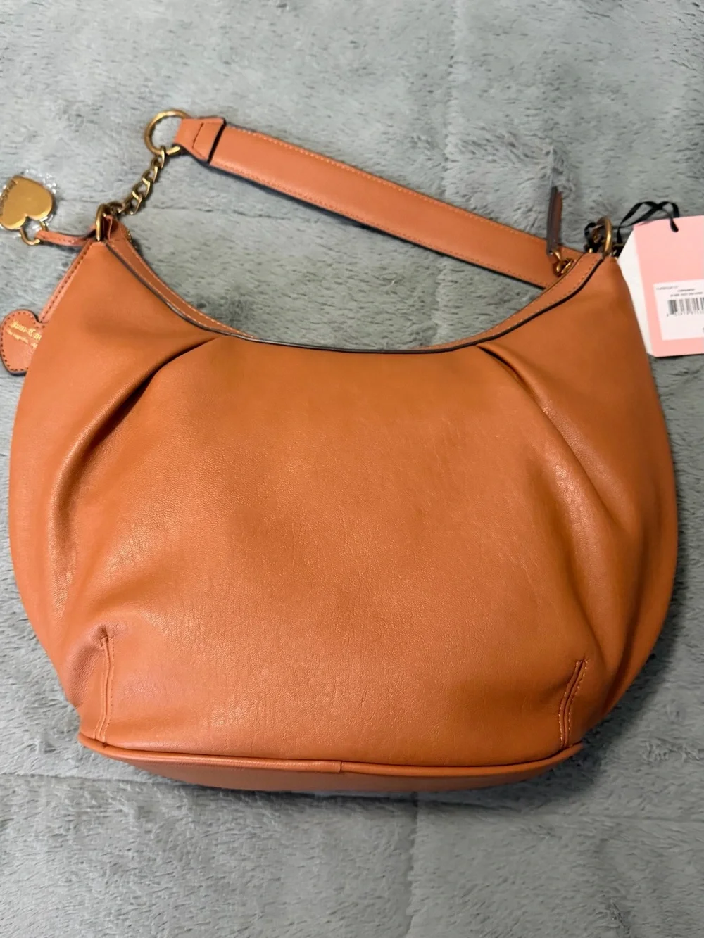 Juicy Couture cinnamon Leather Hobo with Gold Accents